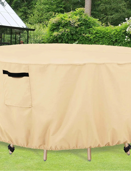 Outdoor Round Table Cover 420D Garden Furniture Chair Set Dust Covers Waterproof Oxford Wicker Sofa Protection Patio Rain Snow