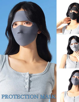 Summer Ice Silk Sunscreen Mask Summer Anti-UV Protection Cycling Face Cover Women Breathable Outdoor Sport Sun Reusable Masks