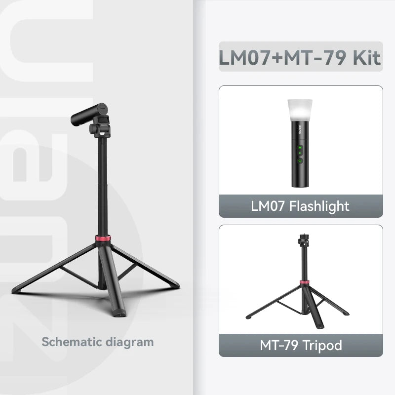 LM07 LED Videography Flashlight – Bi-Color, Zoomable Spotlight, Portable Multicolor Fill Light for Photography & Video