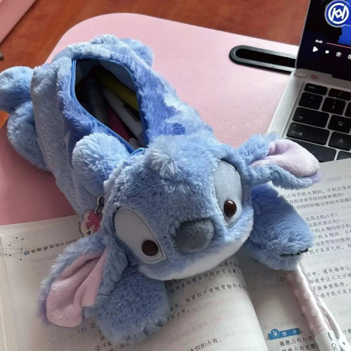 Stitch Plush Cute Pencil Case Disney Anime Kawaii Pen Bag Kids School Home Stationery Box Lilo & Stitch Plush Bags Kids Gift Toy