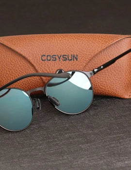 Polarized Round Metal Frame Woman Sun Glasses fishing Driving Sunglasses