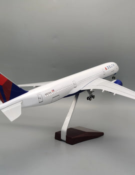 1/142 Scale 47CM Airplane A350 Delta Airways Airplane Model Toy with Wheel Landing Gear Aircraft Model Plane for Collectible