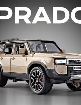 Scale 1:32 Prado Alphard Toy Car Model Alloy Diecast Doors Opened Light Sound Off-road Miniature SUV Hobby Ornaments Gifts