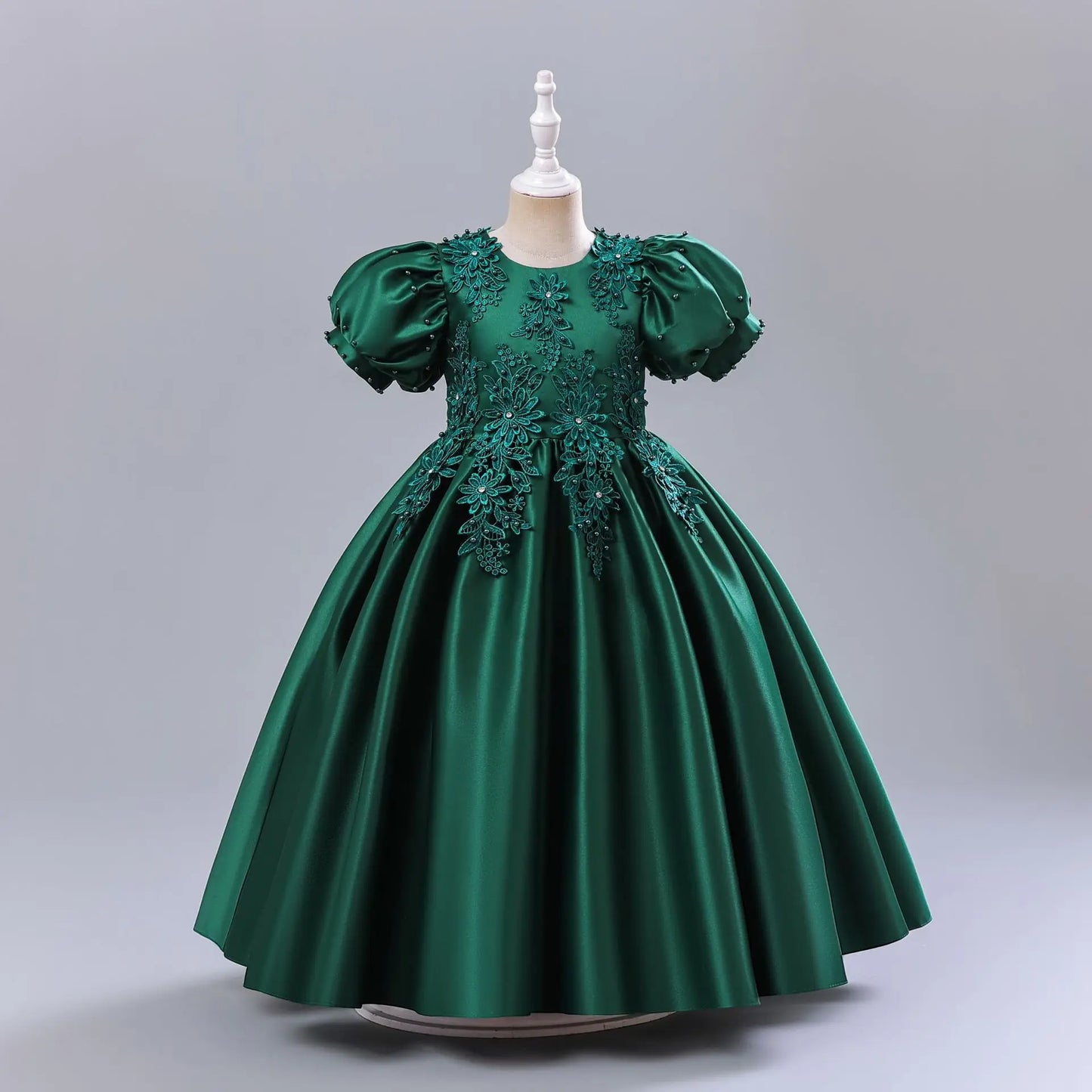 Princess Dress for Girls - Short Sleeve Party Gown for Christmas/School Events | Flower Girl Pageant Dress