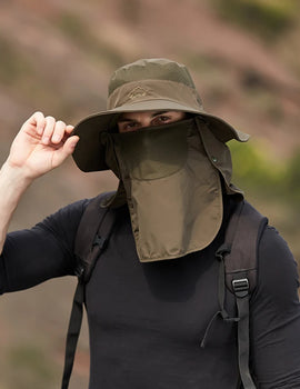 Summer Quick Dryng UV Protection Fisherman Cap Face Neck Cover Outdoor Fishing Cycling Removable Men Visor Hat Women Bucket Hat