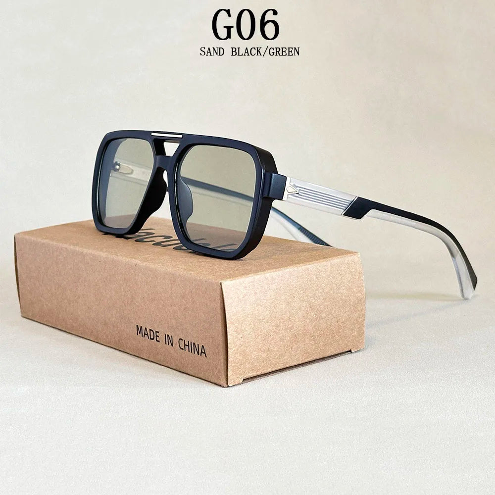 Square Frame Vintage Sunglasses With UV400 Protection