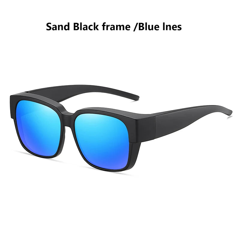 Fit Over Myopia Glasses Cover Polarized UV400 Anti-Glare Sunglasses for Men Women