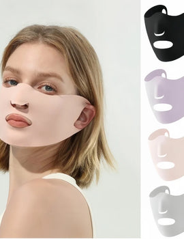1PC Anti-uv UPF50+ Ice Silk Sunscreen Mask Traceless Summer Outdoor Sports Face Mask Breathable Exposed Mouth Nose Golf Mask