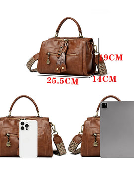 Handbags High Quality Leather Shoulder Bags Designer Solid Color Handbag