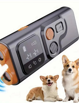 Pet Dog Repeller Ultrasonic Dog Training Device Rechargeable Anti Dog Bark Stop-Barking Deterrent Device With LED Flashlight
