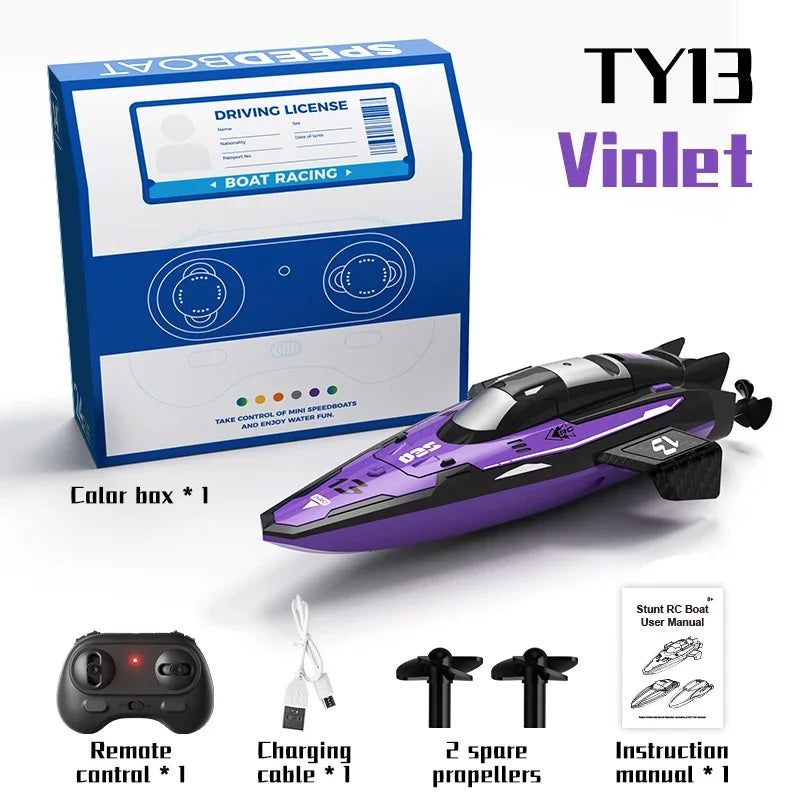 Mini Rc Boats High Speed 360 Degree Flip Electronic Remote Control Racing Ship Competition Water Toys for Gifts