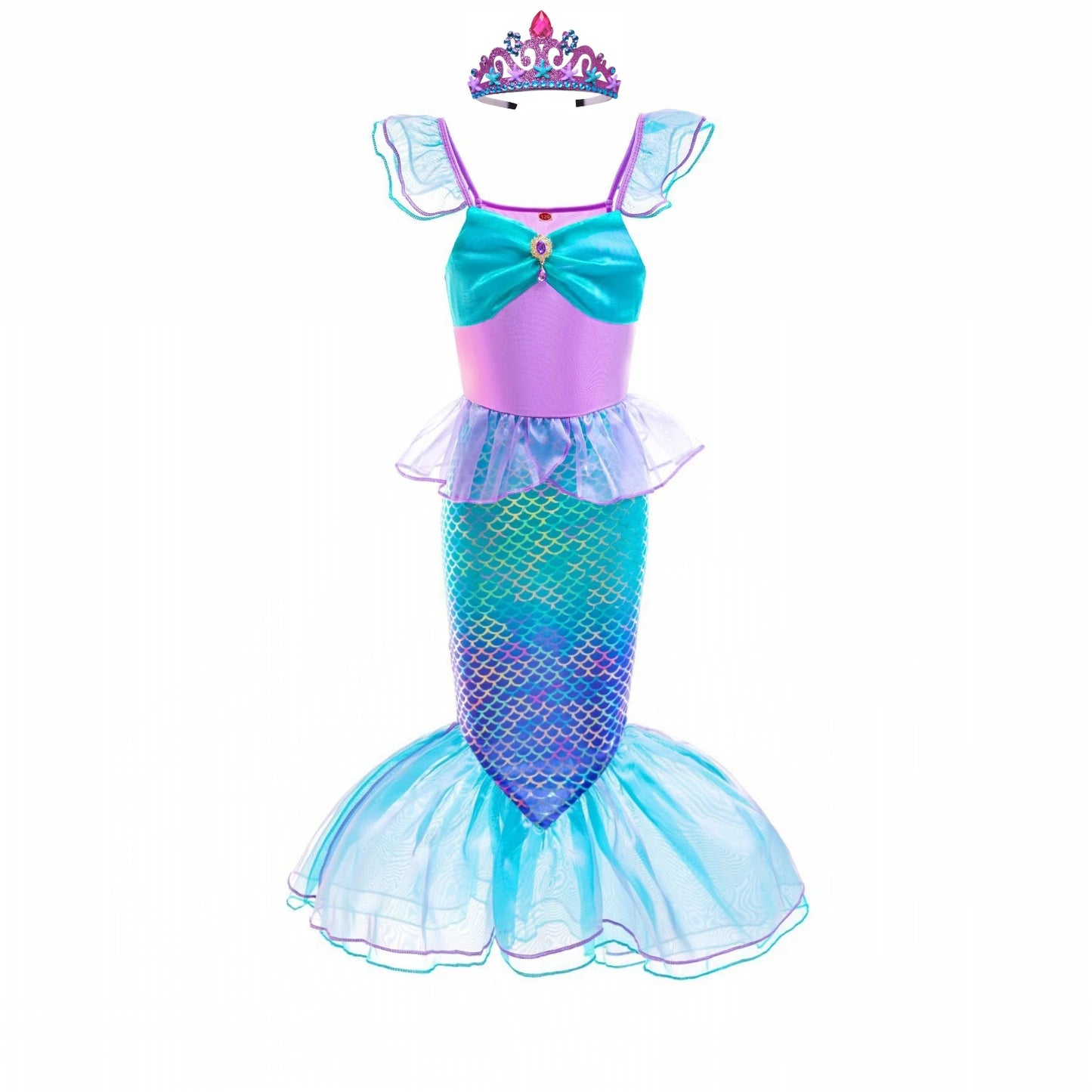 Little Mermaid Costume For Girl Ariel Dress Kids Birthday Halloween Carvinal Party Dresses Cosplay Clothes Children Prom Gown