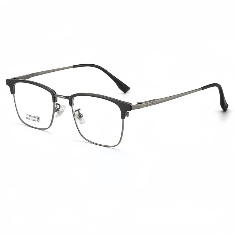 Retro Square Lightweight Titanium Eyeglasses Frames