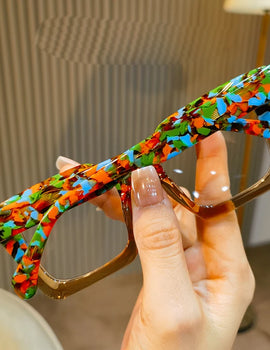 Luxury Acetate Spectacle Frame Fashion Retro Square Eyeglasses Optical Prescription Frames