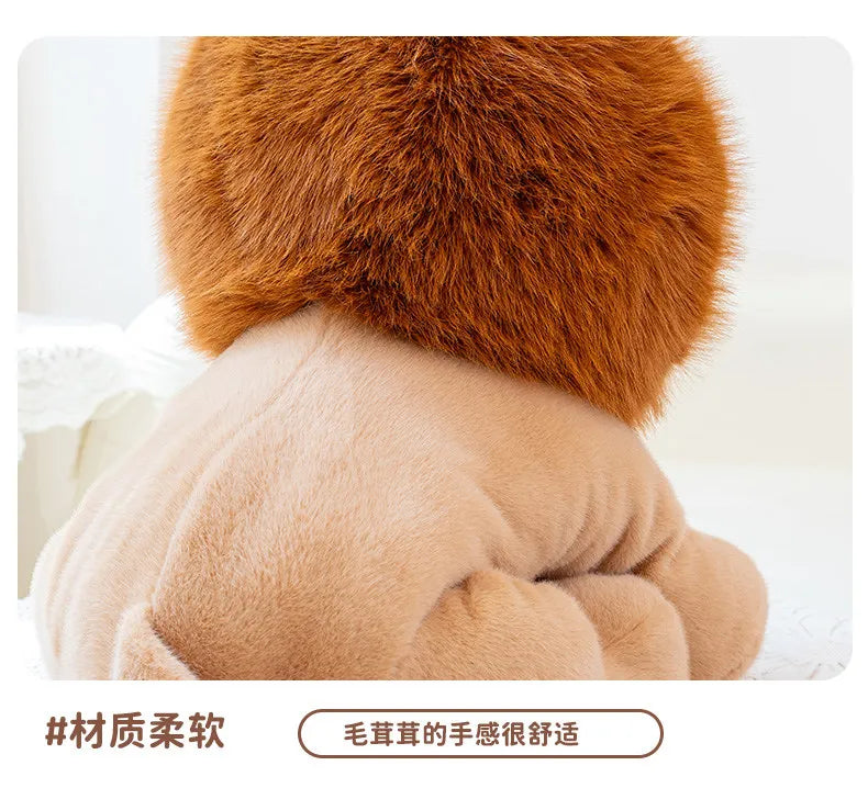 Mighty Lion Plush Stuffed Animal Sitting Lion Pillow