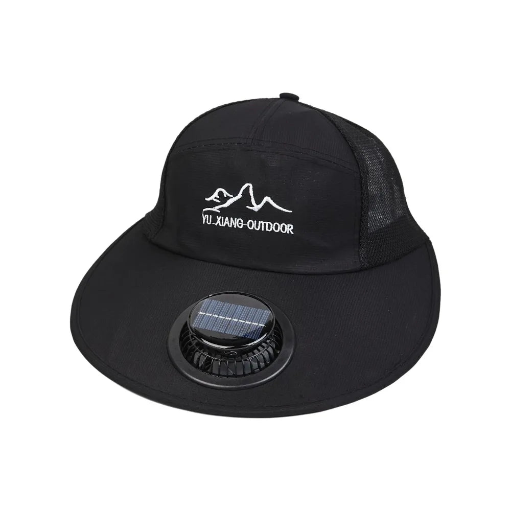Solar Fan Baseball Cap With USB Charging