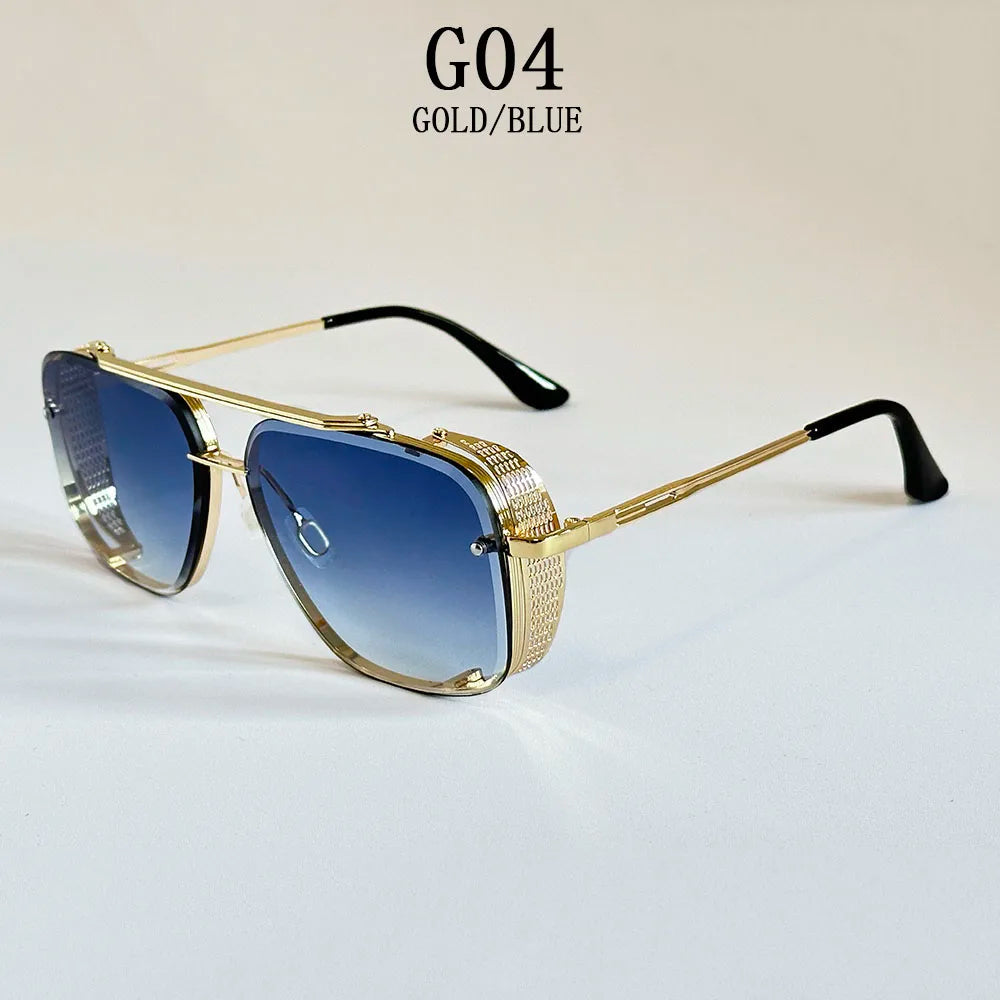 Steampunk Square Sunglasses With UV400 Protection