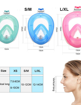 Professional Snorkeling Diving Mask Underwater Scuba Full Face Snorkel Mask Anti Fog Goggles for Adult Swimming Equipment