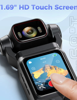 4K Pocket Action Camera Touch Screen Stabilization Sport BodyCam Portable Small Video Recorder Digital Vlog Camera for YouTube