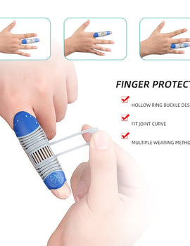 1 Pcs Finger Splint Brace Hollow Out Type Finger Brace Sleeve for Basketball Sports Decrease Pressure Finger Support Tape