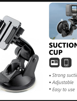 for Go Pro 8 9 Accessories 7cm Car Mount Windshield Suction Cup for Gopro Hero 11 10 9 8 7 6 5 4 for insta360 for Yi 4K