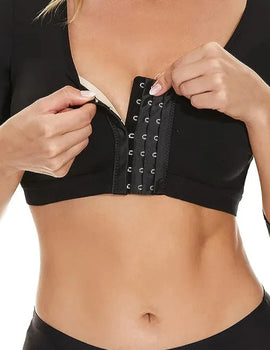 Womens Arm Shaper Tops Slimmer Compression Half Sleeves Post Surgery Posture Corrector Shapewear