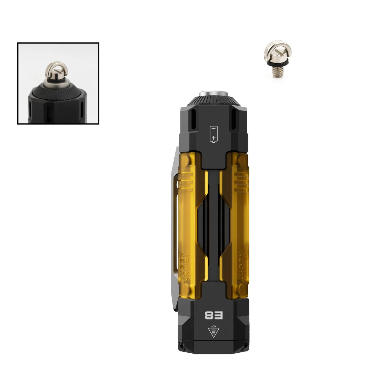 1300 Lumen Rechargeable EDC Flashlight With UV Light And Magnetic Panels