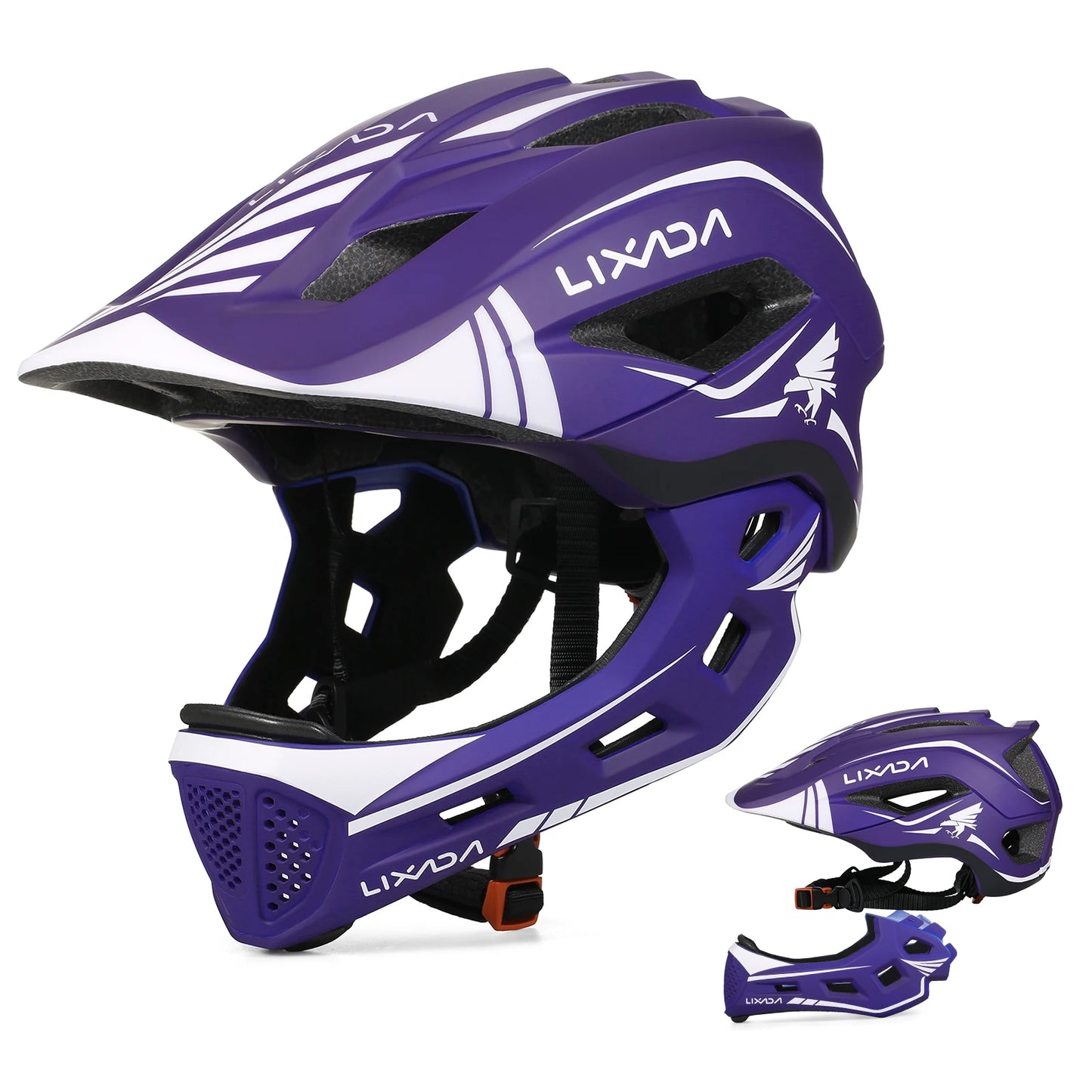 Detachable Full Face Bike Helmet For Cycling And Skating