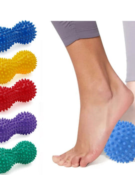 Peanut PVC Yoga Supplies with Thorns Workout Massage Peanut Hand Ball Yoga Fitness Ball Inflated Air Bag Peanut Ball 6 Colors