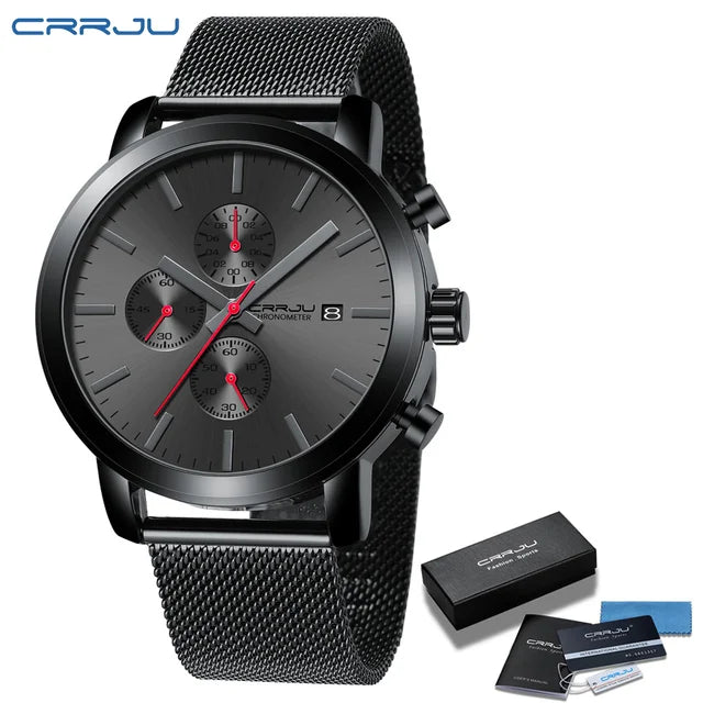Luxury Man Watch High Quality Waterproof Chronograph Wristwatch Quartz Casual Clock relogio masculino