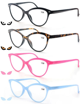 Reading Glasses Cat Eye Vintage Fashion Eyeglass Cat eye Retro Clear Lens Ladies Ultralight Diopter +1.25 +2.0