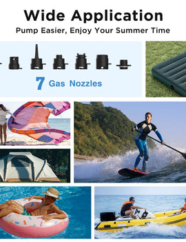 Rechargeable SUP Pump Boat Accessories Stand Up Paddle 20PSI Wilreless Inflatable PVC Pump for Kayak Surfing Kite Mattress Tent