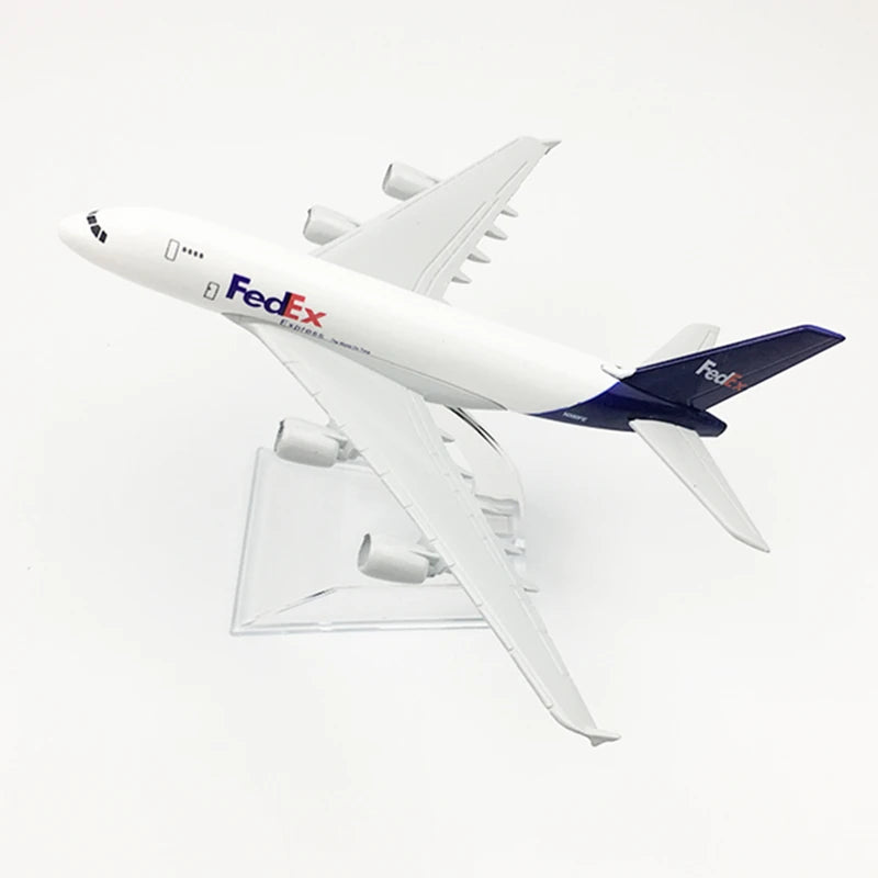 16CM FedEx Cargo Airbus A380 Aircraft Model