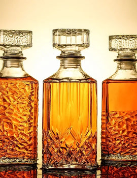 3 styles barware wine glass bottle 1000ml lead-free glass whiskey decanters for Liquor Scotch Bourbon