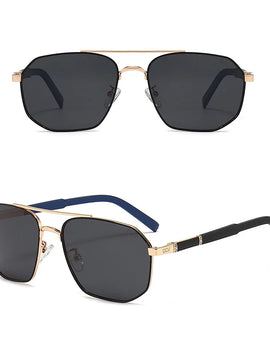 Pilot Square Polarized Sunglasses Metal Frame Men's Driving Male Sun Glasses Eyewear UV Blocking Luxury