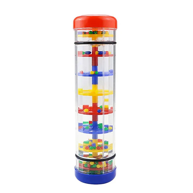 Rainmaker Toys Rain Stick for Babies 0 6 12 Months Rattles Toy Rainmaker Musical Instrument Montessori Sensory Toys