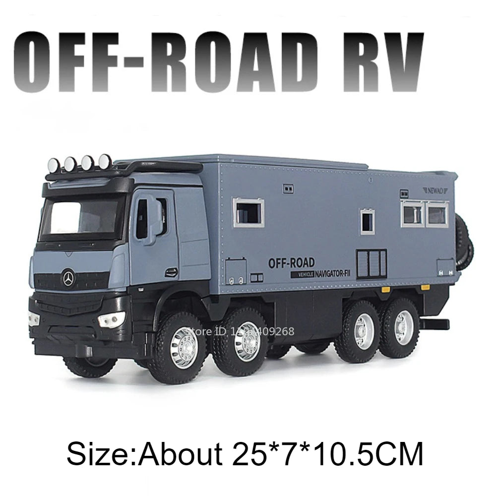1:24 NOMADISM Raptor F150 RV Alloy Model Car Toy Metal Diecast Miniature Off Road Vehicle Models Sound Light Toys For Gifts