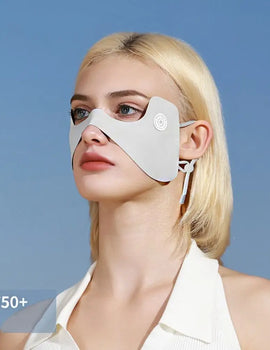 Summer Ice Silk Sunscreen Face Mask Sunscreen Eye Patches Sun Protection for Outdoor Golf Anti UV Eye Protection Shield