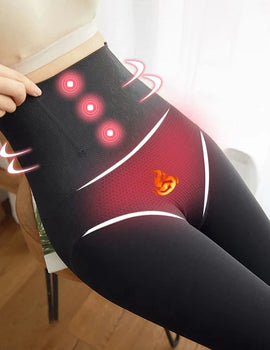 Women High Waist Leggings Thermal Stockings Fleece Pantyhose Winter Warm Slim Thick Thigh Slimming Panties with Steel Bone