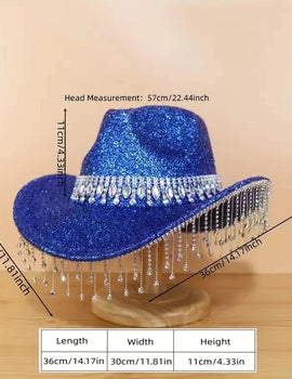 Western cowboy hat for men's Ladies Gentleman Cowgirl wide-brimmed bell Jazz retro wide-brimmed hat for men or woman