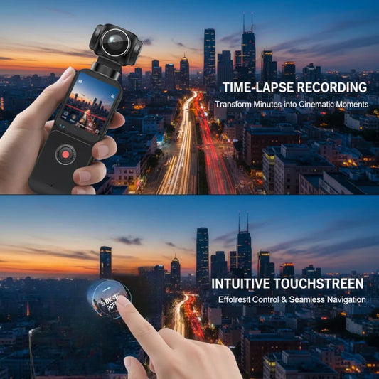 Pocket Action Camera 4K Auto-Rotating WiFi Vlogging Camera – Shopify Product Description