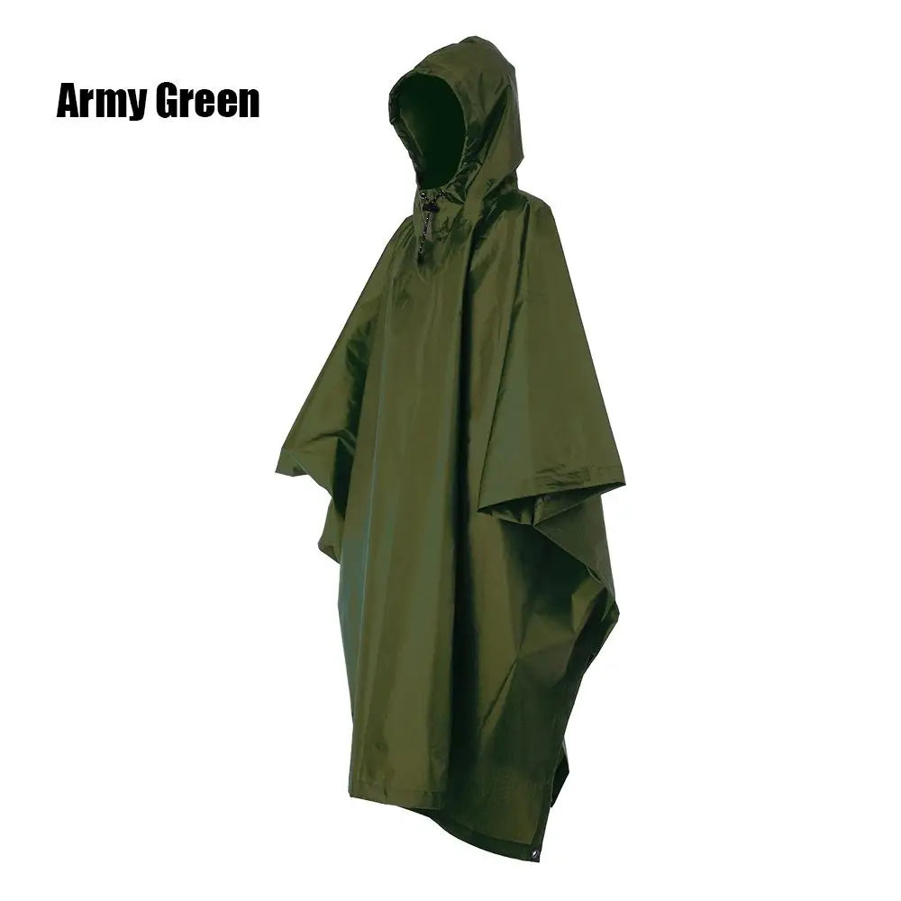 Three in One Waterproof Rain Poncho with Backpack Cover for Hiking and Camping