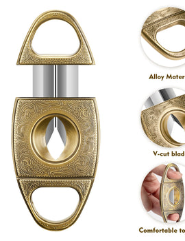V-Cut Cigar Cutter, Guillotine Precision, Cigar Draw Enhancer Tool, Needle Sharp, Perfect Cigar Cutters