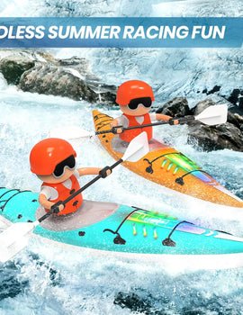 Rc Boat Kayak Racing Ship 2.4G Remote Control Rowing Boat Paddling Water Competition Games Summer Outdoor Toy for Boys Gift