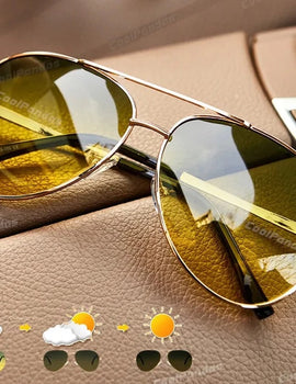 Polarized Pilot Sunglasses for Men and Women Driving Anti Glare Day and Night