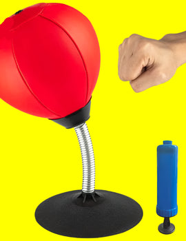 Stress Buster Desktop Punching Bag With Suctions PU Inflatable Stress Relief Boxing Ball Muay Tai MMA Exercise Sports Equipment