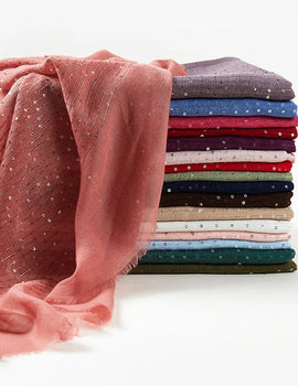 Cotton Hijabs Scarf Muslim Islamic Headscarf For Women Lady Soft Cotton Linen Tassel Sequins Islamic Hijab Shawl Wraps