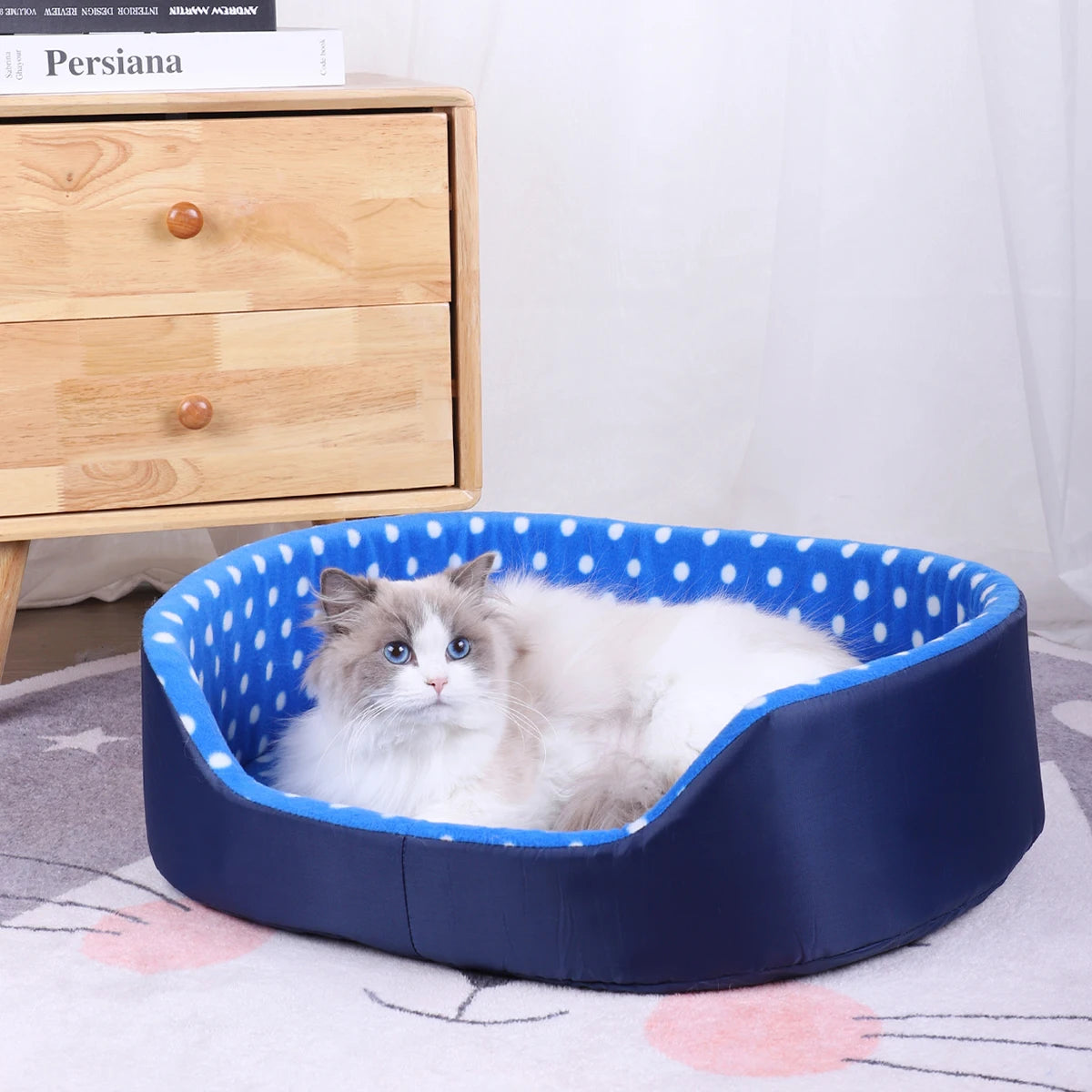 Coral Fleece Cat Bed Cushion Mat