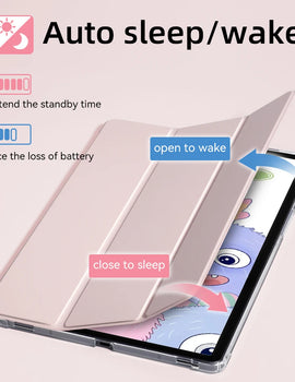 For Samsung Galaxy Tab S9 FE 11 Plus S9 S8 S7 Plus FE 12.4 in Case Transparent Back Tablet Cover For Tab S7 S8 11"Pencil Holder