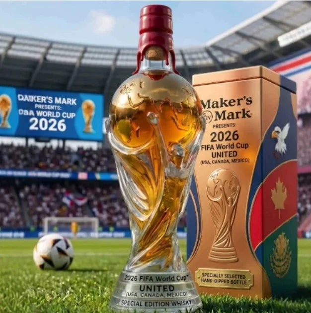 2026 Football Whiskey Glass Soccer Fan Collectible Bar Tumbler